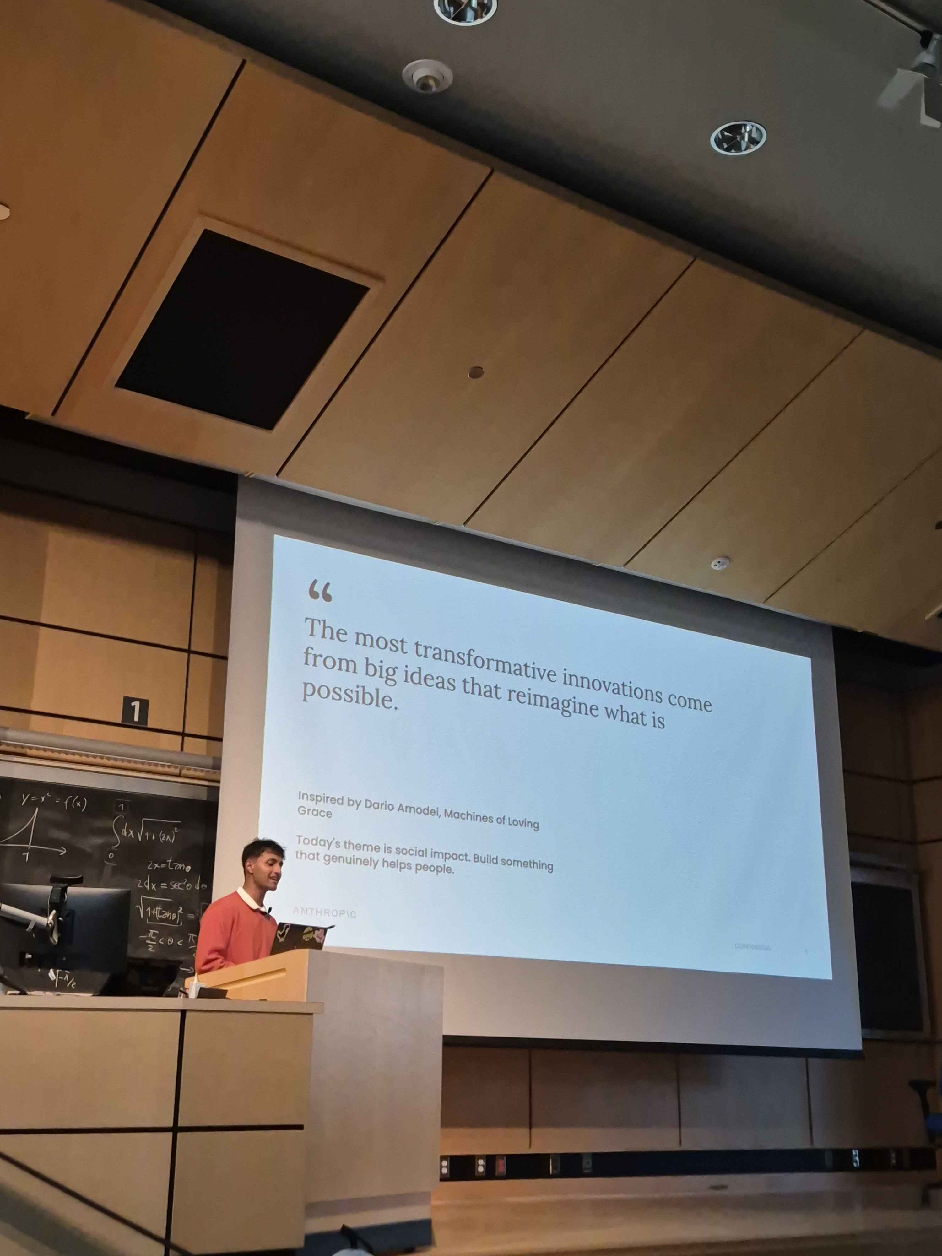 Paurav presenting at a Claude workshop at the University of Victoria