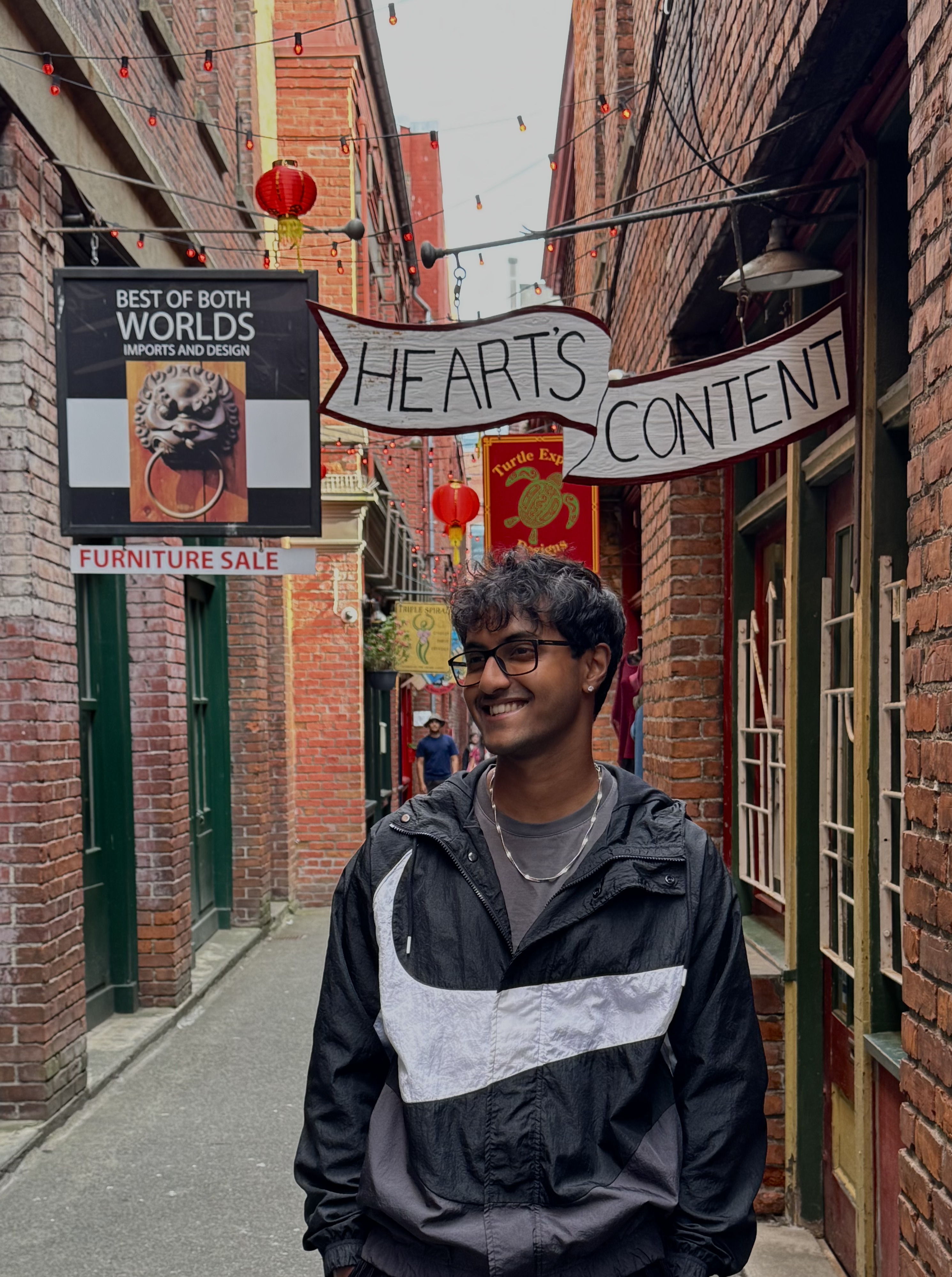 Paurav at the heart of downtown Victoria